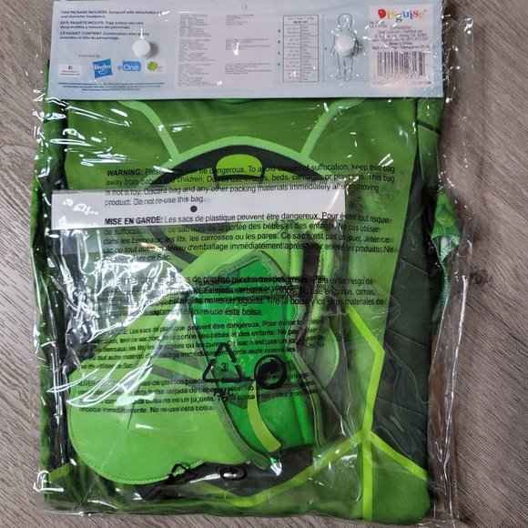 PJ Masks NWT Gekko Classic Halloween Costume Jumpsuit with Headpiece 3-4T - Picture 4 of 8